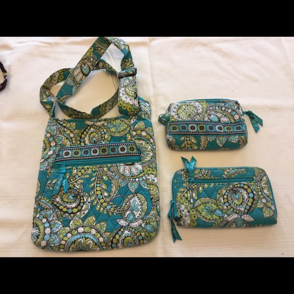 Vera Bradley Quilted Purse, Wallet, Makeup Bag
